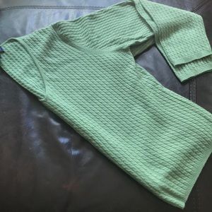 Cashmere long sleeve light green sweater